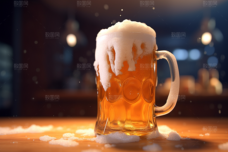 啤酒立体黑啤素材