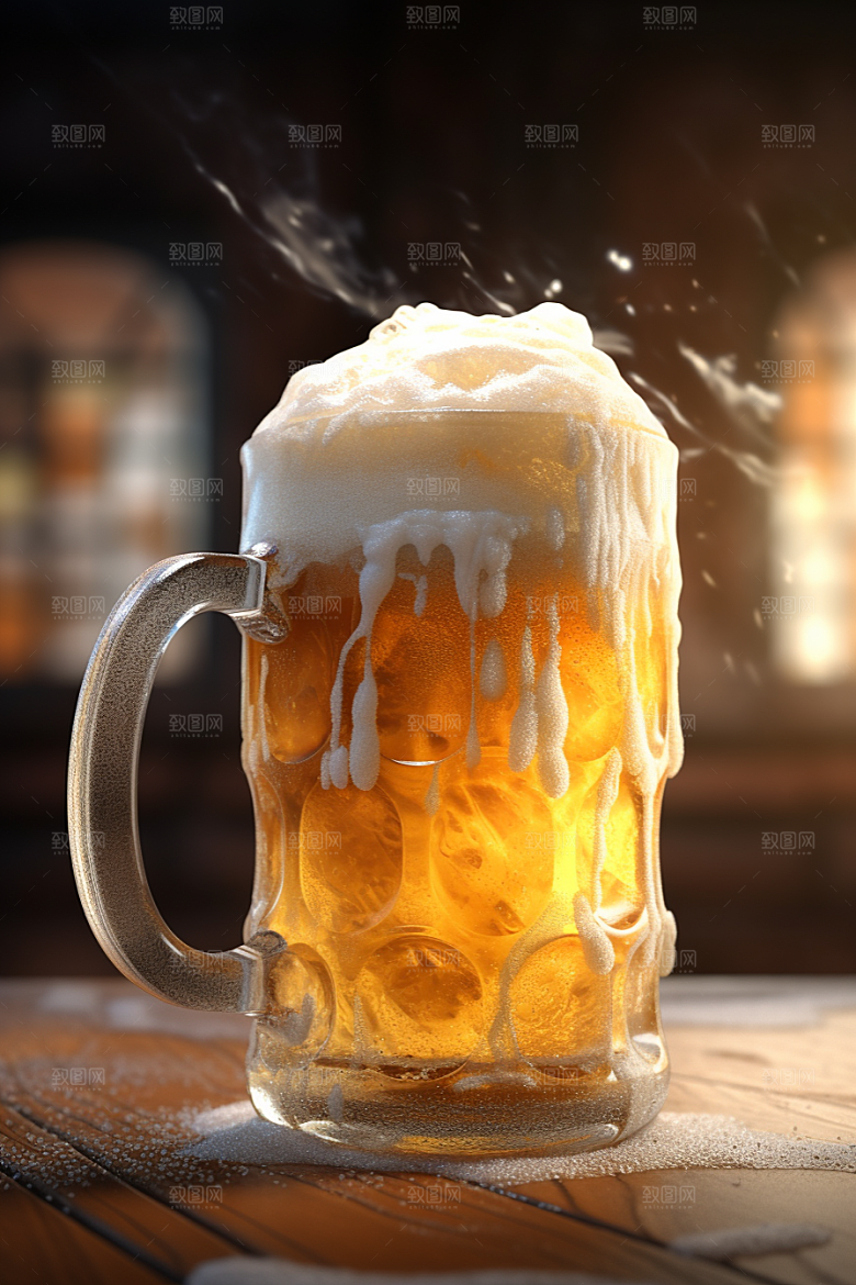 啤酒扎啤广告素材