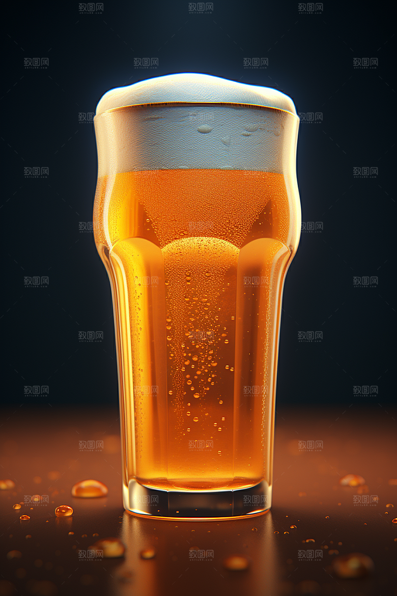 啤酒立体视觉艺术素材