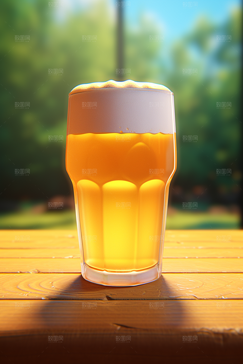 啤酒扎啤立体素材