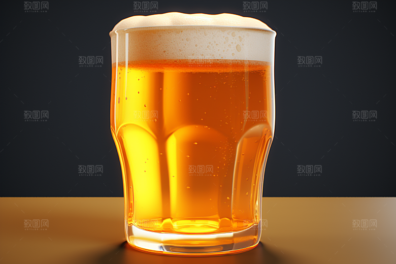 啤酒黑啤美味素材