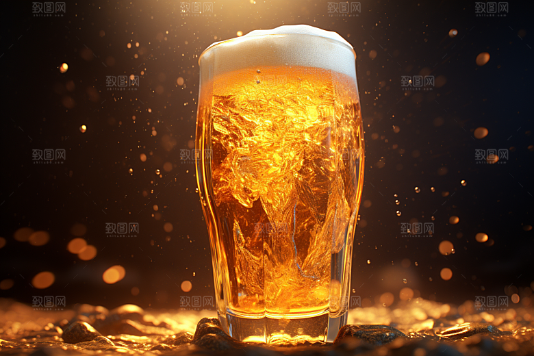 啤酒视觉艺术扎啤素材