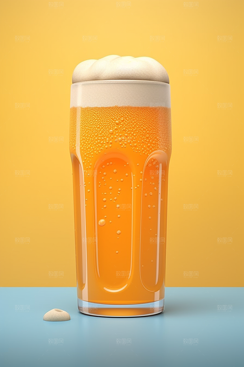 啤酒立体美味素材