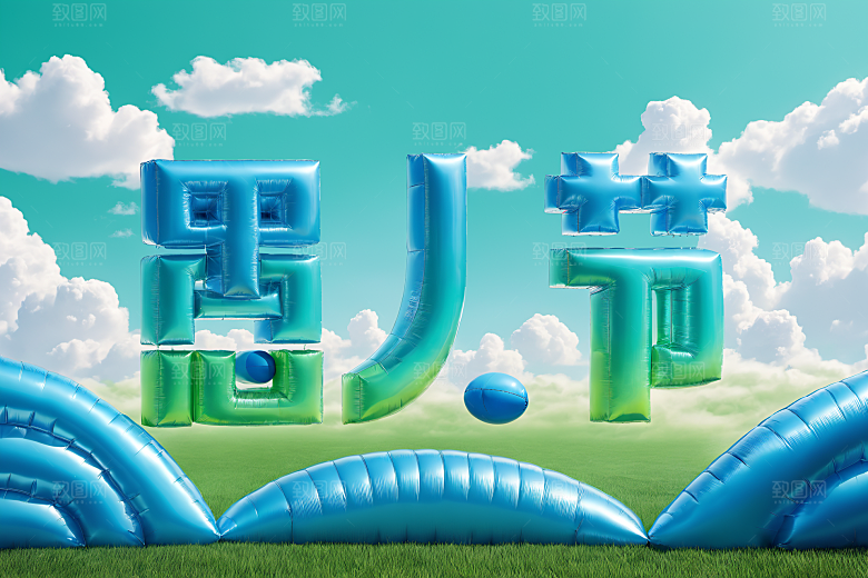 愚人节高清立体艺术字