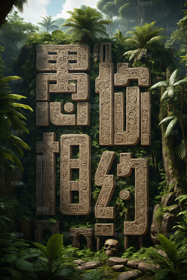 愚人节高清立体艺术字