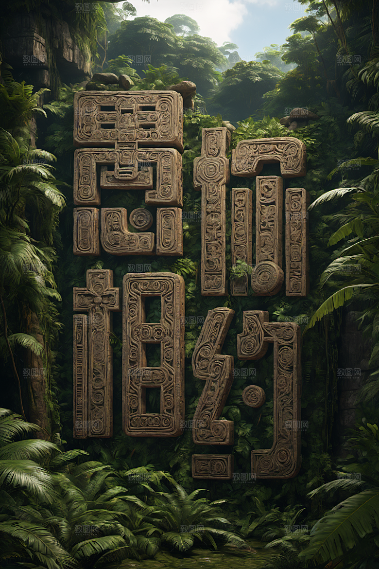 愚人节3D立体艺术字