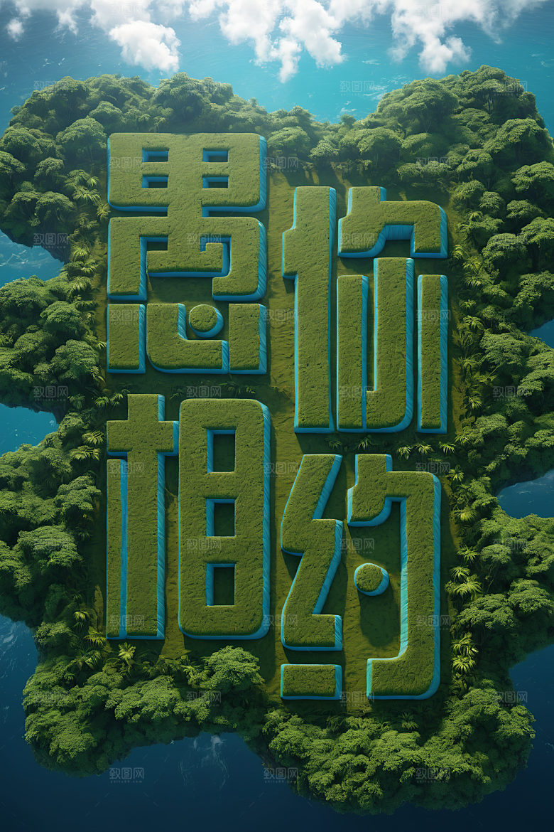愚人节3D高清艺术字