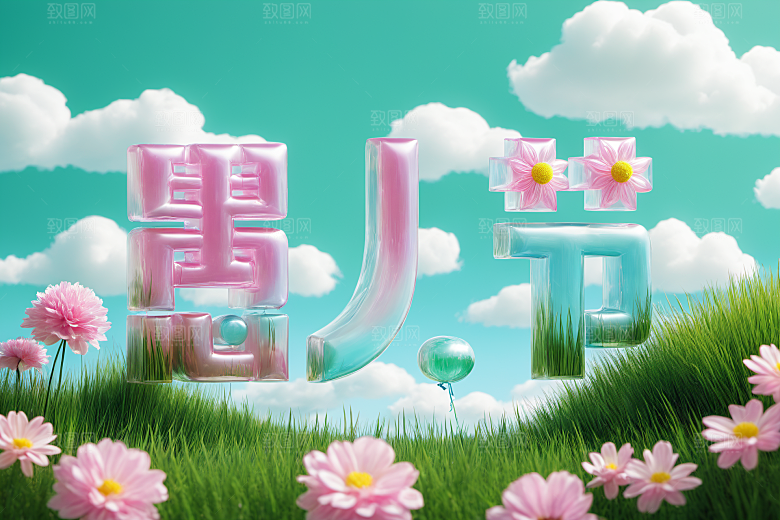 愚人节高清3D艺术字