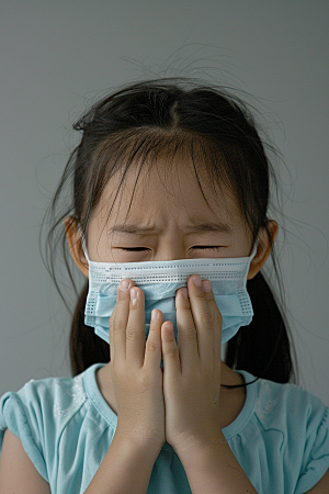 春季流感戴口罩医学传播摄影图