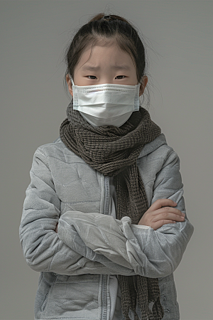 春季流感戴口罩预防传染医疗摄影图
