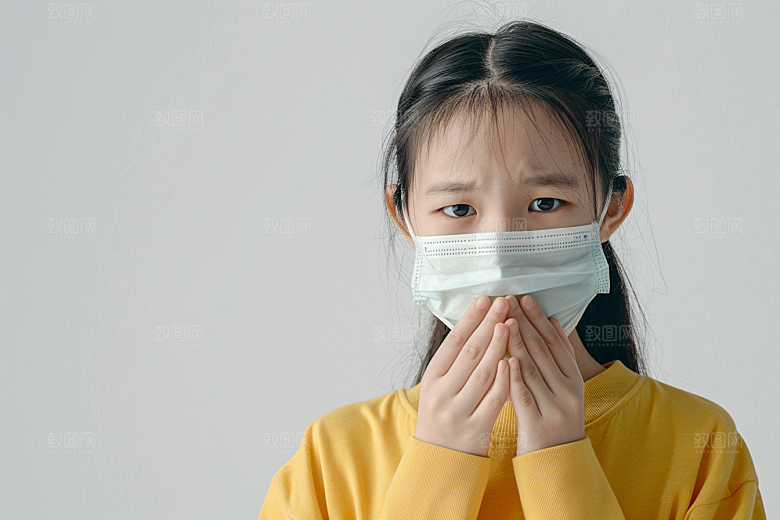 春季流感戴口罩病毒预防传染摄影图