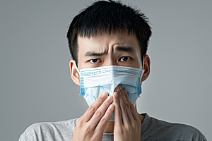 春季流感戴口罩流行病预防传染摄影图