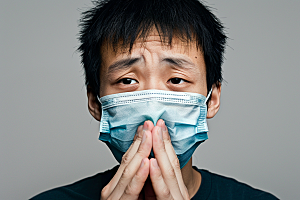 春季流感戴口罩流行病病毒摄影图