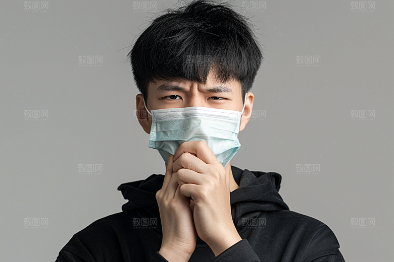 春季流感戴口罩传播病毒摄影图