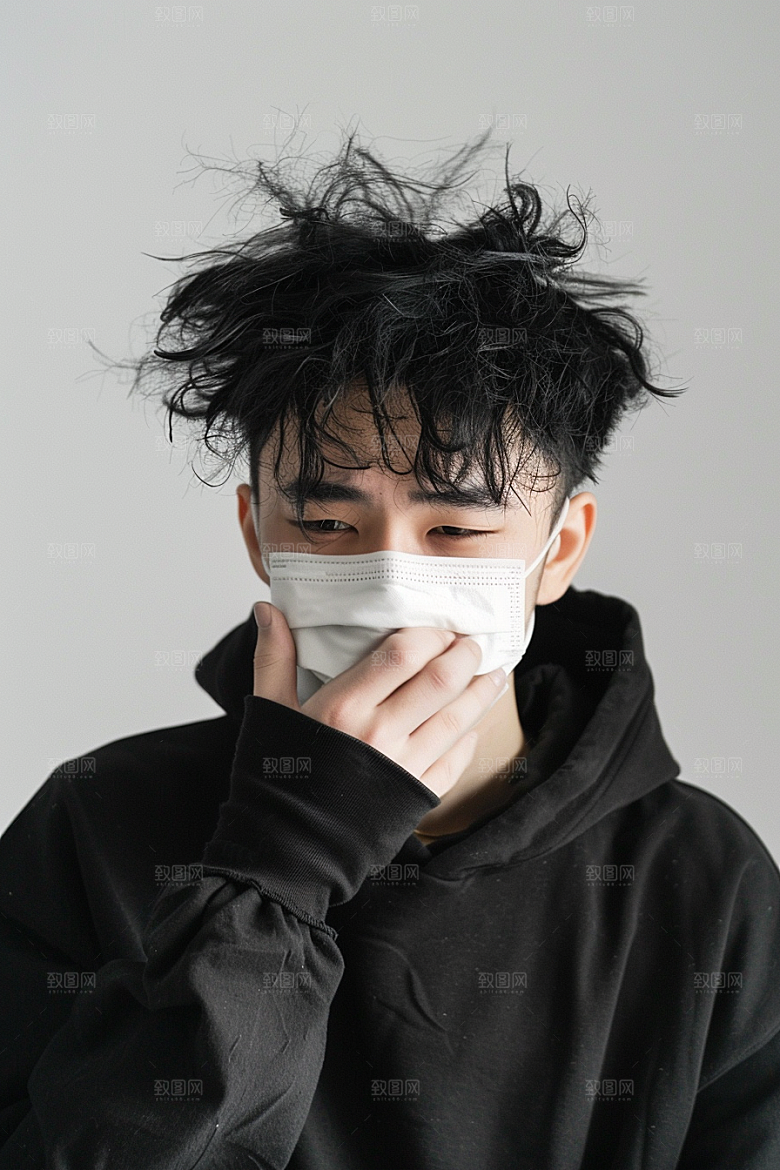 春季流感戴口罩流行病病毒摄影图