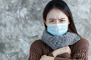 春季流感戴口罩流行病医疗摄影图
