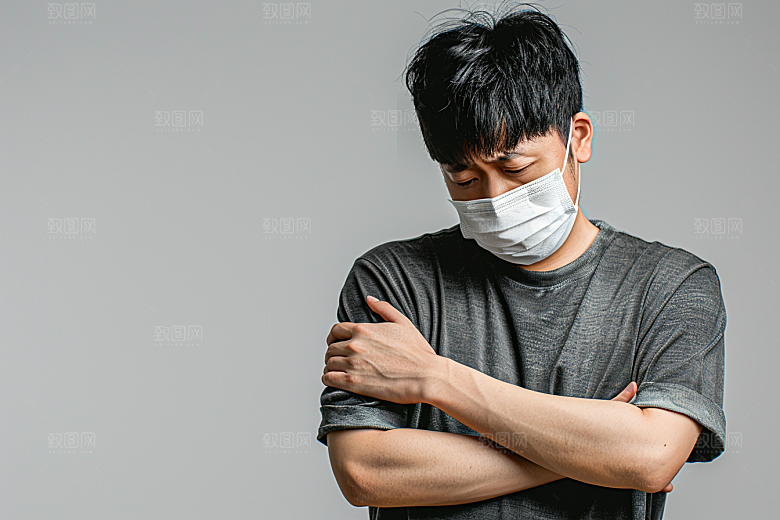 春季流感戴口罩医疗传播摄影图