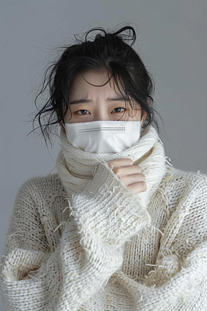 春季流感戴口罩传播病毒摄影图