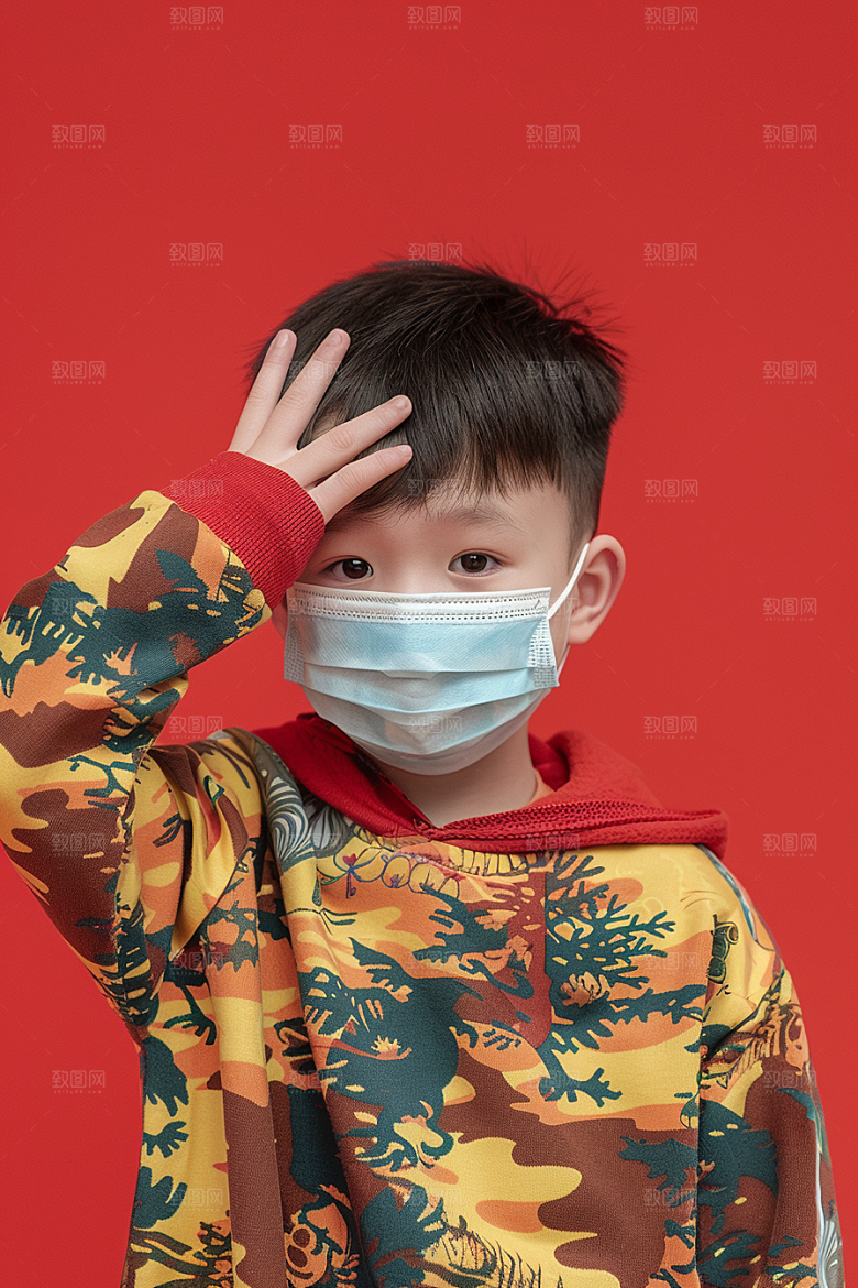 流感儿童高清预防传染摄影图
