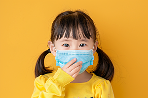 流感儿童传播病毒摄影图