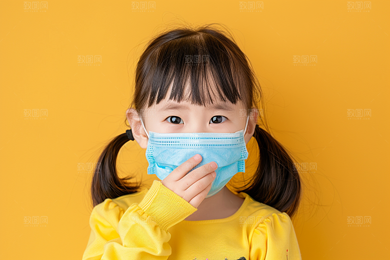 流感儿童传播病毒摄影图