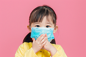 流感儿童肖像感冒摄影图