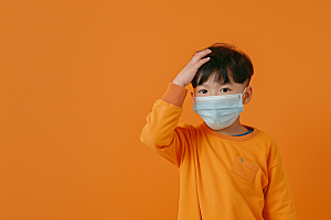 流感儿童高清预防传染摄影图