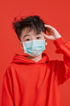 流感儿童流行病医学摄影图