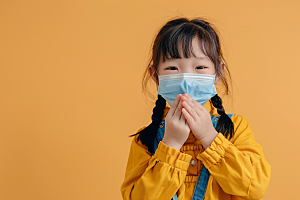 流感儿童发烧预防传染摄影图