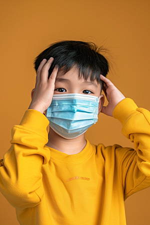 流感儿童预防传染发烧摄影图