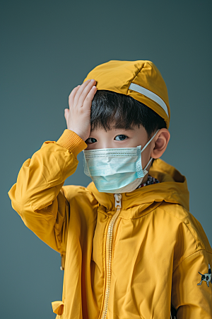 流感儿童病毒感冒摄影图