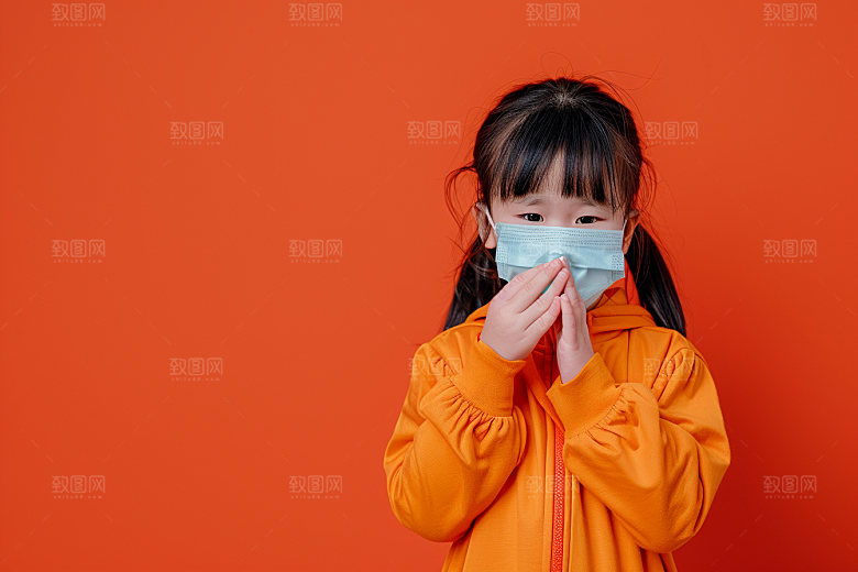 流感儿童高清预防传染摄影图