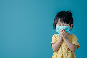 流感儿童预防传染医学摄影图