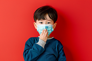 流感儿童肖像传播摄影图