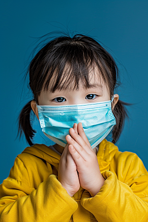 流感儿童高清传播摄影图