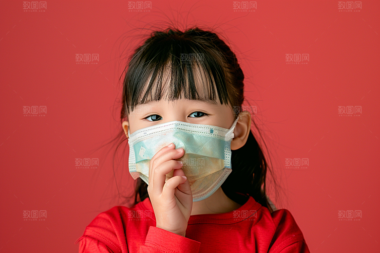 流感儿童医学感冒摄影图