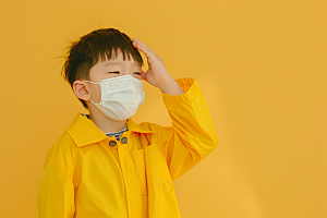 流感儿童预防传染流行病摄影图