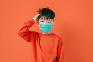 流感儿童医疗感冒摄影图