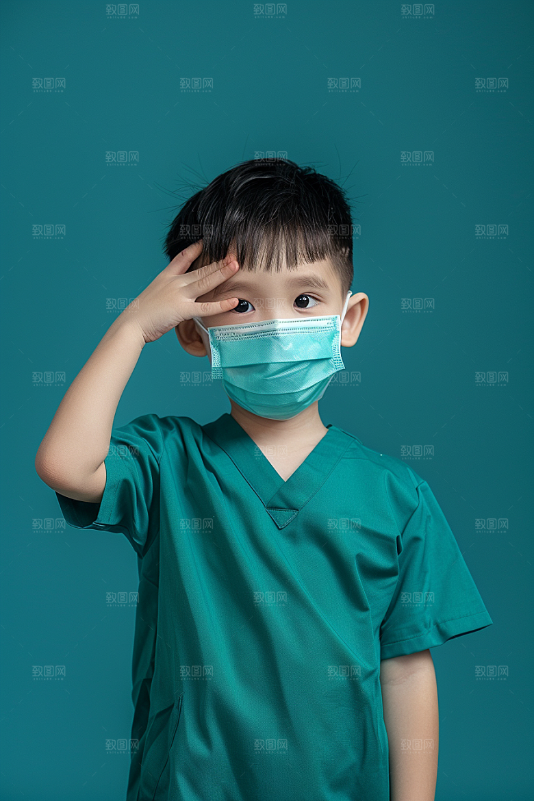流感儿童医疗预防传染摄影图