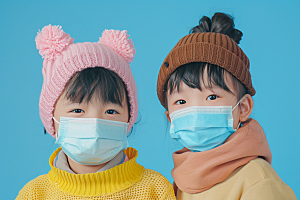 流感儿童预防传染人物摄影图
