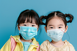 流感儿童流行病发烧摄影图
