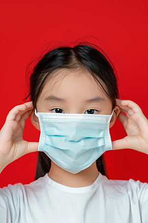 流感儿童感冒传播摄影图
