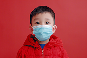 流感儿童流行病医学摄影图