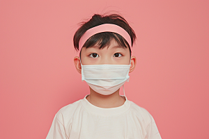 流感儿童病毒人物摄影图