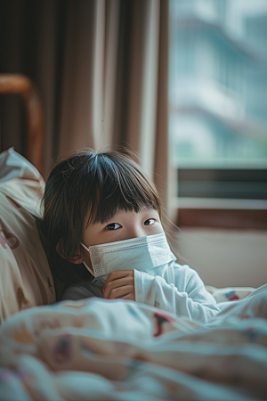 流感儿童预防传染发烧摄影图