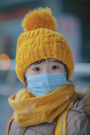 流感儿童高清预防传染摄影图