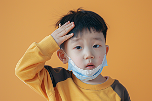流感儿童医疗预防传染摄影图