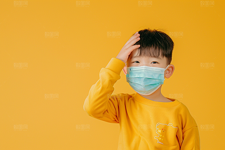 流感儿童感冒高清摄影图