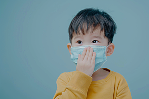 流感儿童流行病病毒摄影图