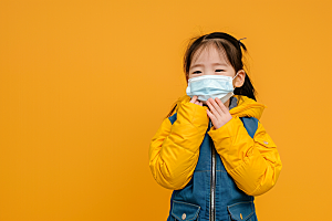 流感儿童高清医学摄影图